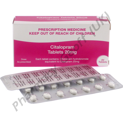 Citalopram (Citalopram Hydrobromide) - 20mg (84 Tablets)