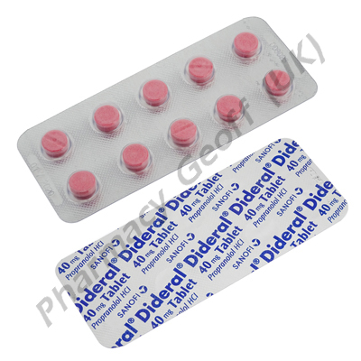 Dideral (Propranolol Hydrochloride) - 40mg (50 Tablets)