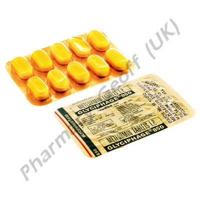 Metformin HCl (Glyciphage) - 850mg (10 Tablets)