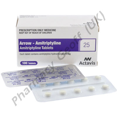 Arrow-Amitriptyline (Amitriptyline Hydrochloride) - 25mg (100 Tablets)