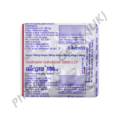 Allegra 180mg Tablets