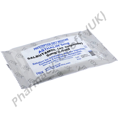 Asthalin Nebuliser Solution (Salbutamol) - 5mg (20 x 2.5mL Ampoules)