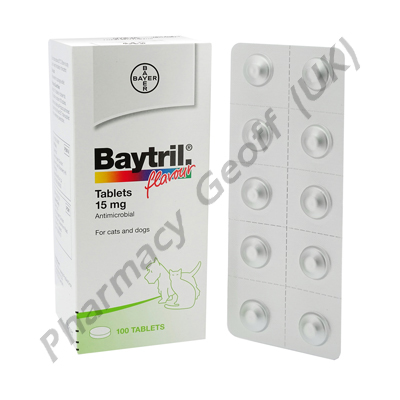 Baytril (Enrofloxacin) - 15mg (10 Tablets)