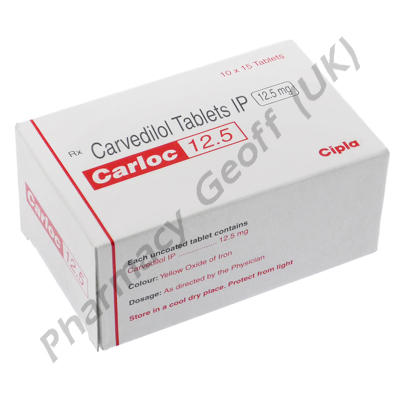 Carloc 12.5 (Carvedilol IP) - 12.5mg (15 Tablets)