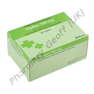 Cipflox (Ciprofloxacin Hydrochloride) - 750mg (28 Tablets)