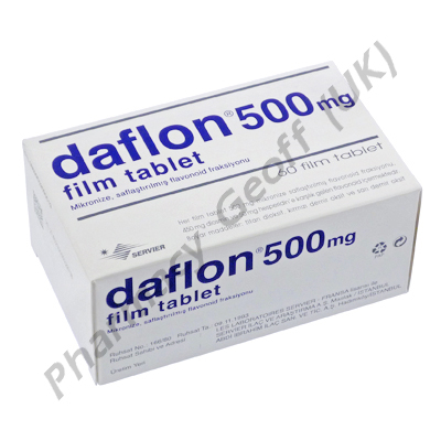 Daflon (Diosmine/Hesperidin) - 450mg/500mg (60 Tablets)