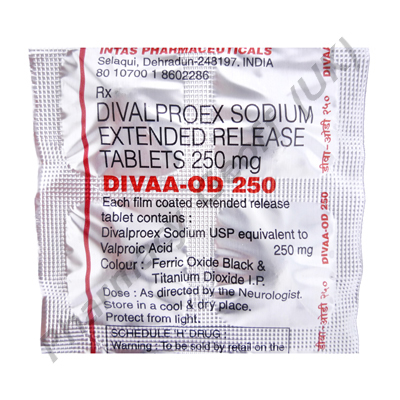 Divaa OD-250 (Divalproex Sodium) - 250mg (10 Tablets)