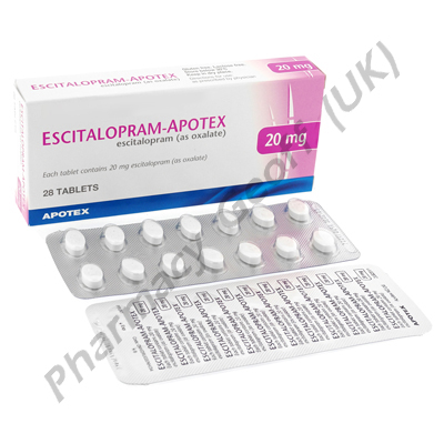 Escitalopram-Apotex (Escitalopram) - 20mg (28 Tablets)
