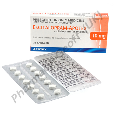 Escitalopram-Apotex (Escitalopram) - 10mg (28 Tablets)