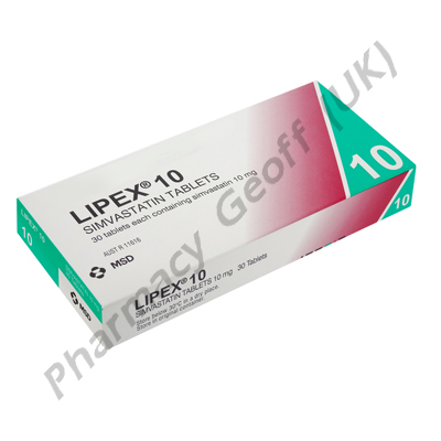 Lipex (Simvastatin) - 10mg (30 Tablets)