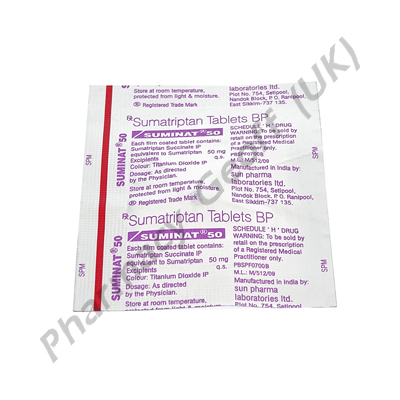 Suminat (Sumatriptan Succinate) - 50mg (1 Tablet)