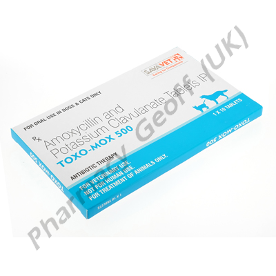 Toxo-Mox 500 (Amoxycillin 400mg / Potassium Clavulanate 100mg) for Dogs and Cats