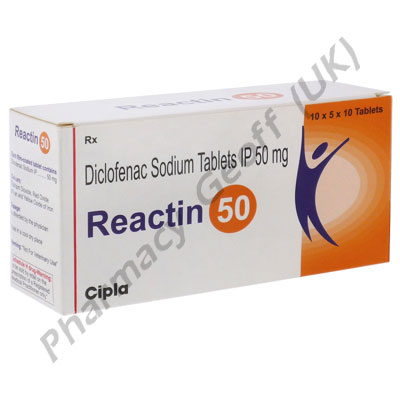 Reactin-50 (Diclofenac Sodium) - 50mg (10 Tablets)