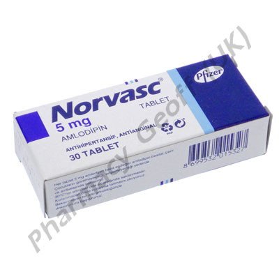 Norvasc (Amlodipine Besylate) - 5mg (30 Tablets) (Turkish)