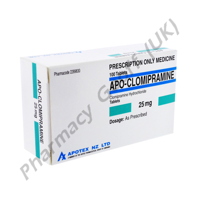 Apo-Clomipramine (Clomipramine Hydrochloride) - 25mg (100 Tablets)
