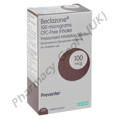 Beclazone Inhaler (Beclometasone Dipropionate) - 100mcg (200 Doses)