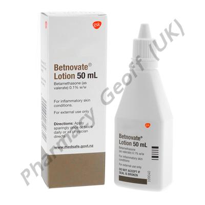 Betnovate Lotion (Betamethasone Valerate) - 0.1% (50mL Bottle)