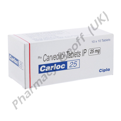 Carloc 25 (Carvedilol BP) - 25mg (10 Tablets)