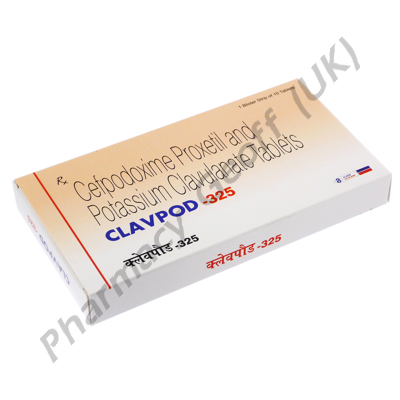 Clavpod 325 (Cefpodoxime/Potassium Clavulanate) - 200mg/125mg (10 Tablets)