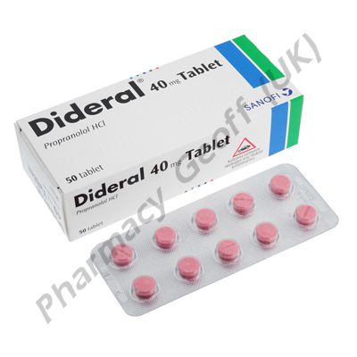 Dideral (Propranolol Hydrochloride) - 40mg (50 Tablets)