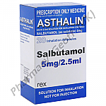 Asthalin Nebuliser Solution (Salbutamol) - 5mg (20 x 2.5mL Ampoules)