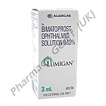 Lumigan Eye Drops (Bimatoprost) - 0.3mg/mL (3mL) (Turkish Packaging)