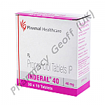 Propranolol (Inderal) - 40mg (10 Tablets)