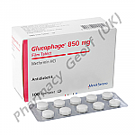 Glucophage 850mg (Metformin Hydrochloride) - 850mg (100 Tablets)